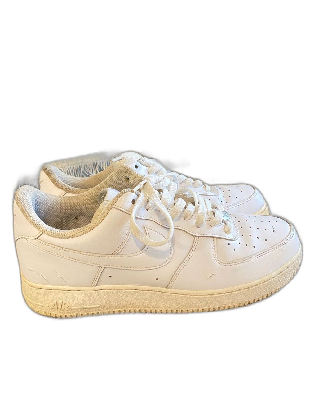 Nike Mens White Air Forces Low Top Sneakers 12 Classic Casual Streetwear